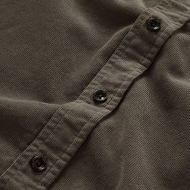 material shot of the buttons on The Jack in Walnut Cord