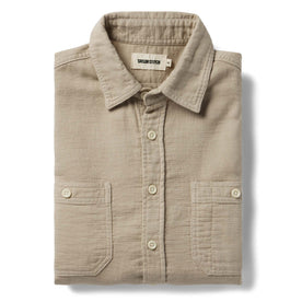 flatlay of The Utility Shirt in Stone Double Cloth