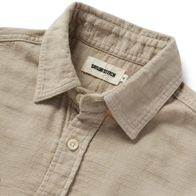 material shot of The Utility Shirt in Stone Double Cloth