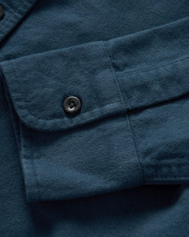 material shot of the cuffs on The Yosemite in Prussian Blue, Wovens by Taylor Stitch