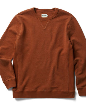 flatlay of The Fillmore Crew in Copper Terry, Knits by Taylor Stitch