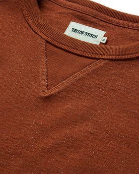material shot of the neck opening on The Fillmore Crew in Copper Terry, Knits by Taylor Stitch