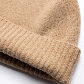 material shot of The Lodge Beanie in Camel