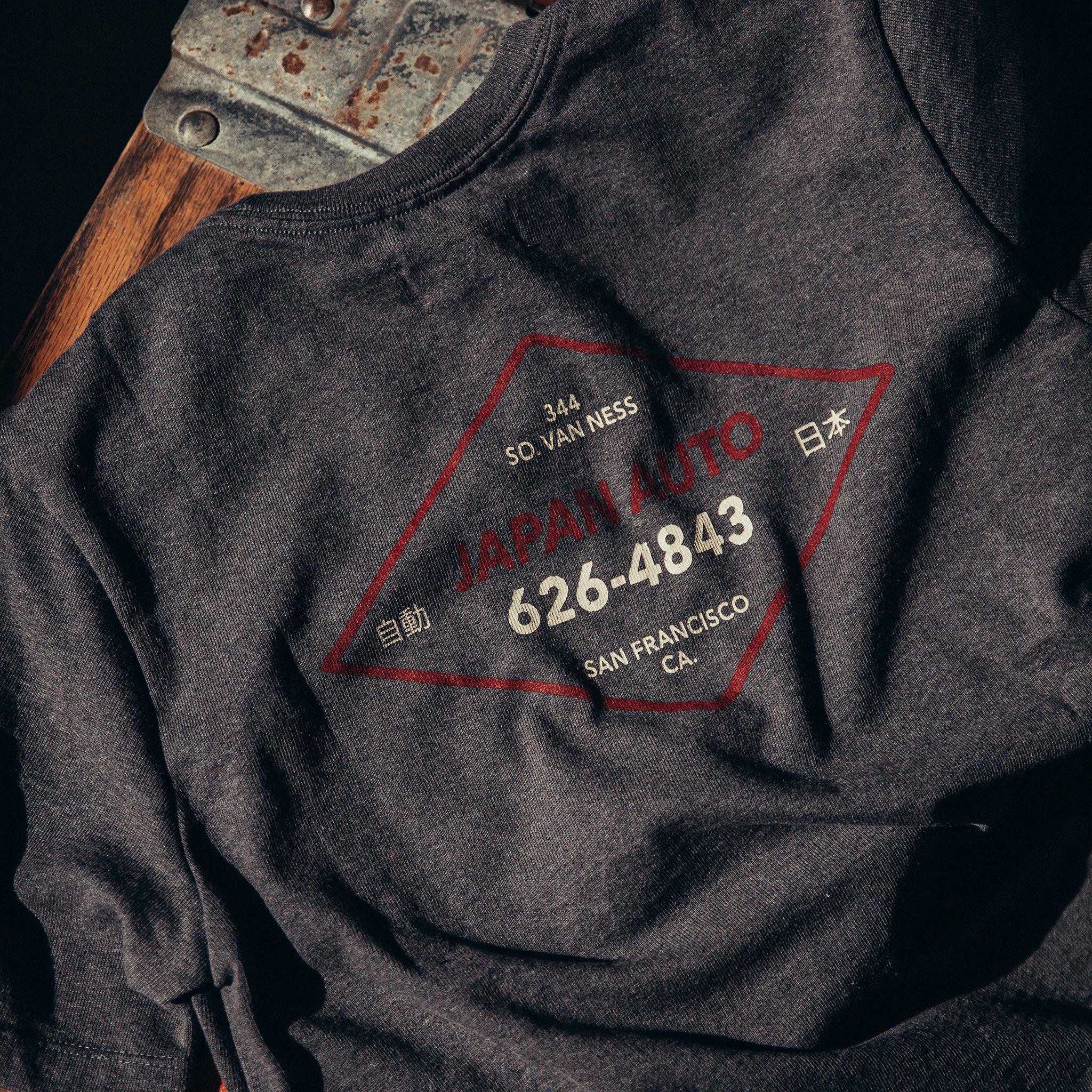 material shot of The Heavy Bag Tee in Japan Auto, Knits by Taylor Stitch