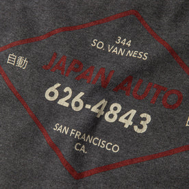back material shot of The Heavy Bag Tee in Japan Auto