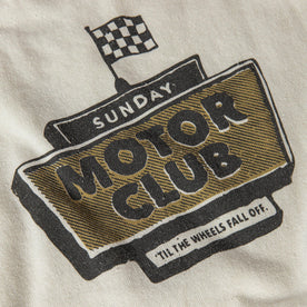 material shot of The Heavy Bag Tee in Motor Club, back