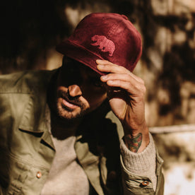 The Ball Cap in Burgundy Cord - featured image