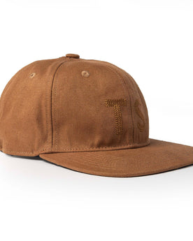 material shot of The Ball Cap in Tobacco Boss Duck from the side, Accessories by Taylor Stitch
