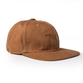 material shot of The Ball Cap in Tobacco Boss Duck from the side