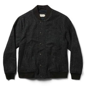 The Bomber Jacket in Charcoal Wool - featured image