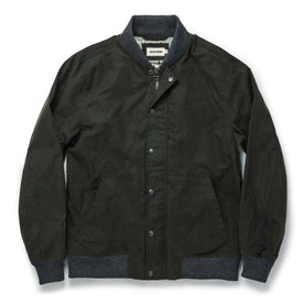 The Bomber Jacket in Waxed Olive - featured image