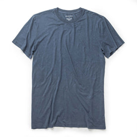 Flatlay of The Cotton Hemp Tee in Steel Blue