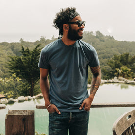 The Cotton Hemp Tee in Steel Blue - featured image