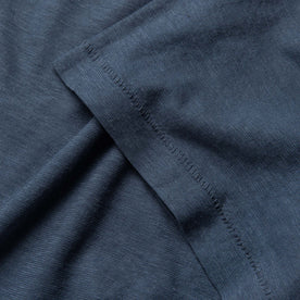 material shot of The Cotton Hemp Tee in Steel Blue
