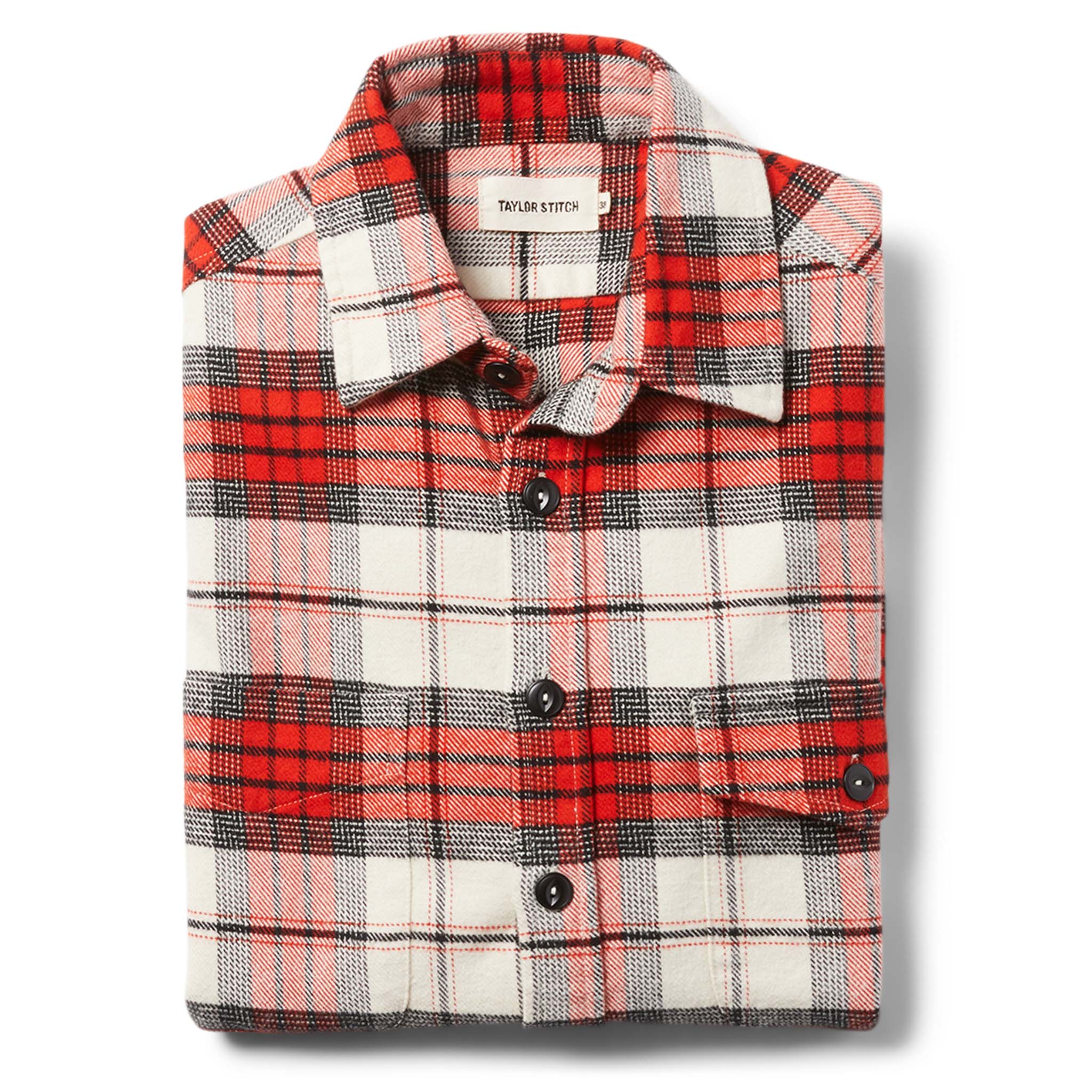 flatlay of The Crater Shirt in Engine Plaid, Wovens by Taylor Stitch