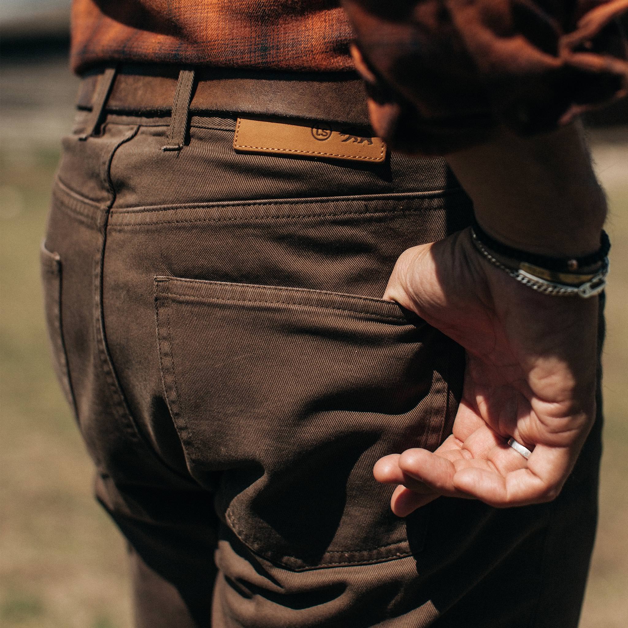 The Democratic All Day Pant in Espresso Selvage: Alternate Image 3, Bottoms by Taylor Stitch