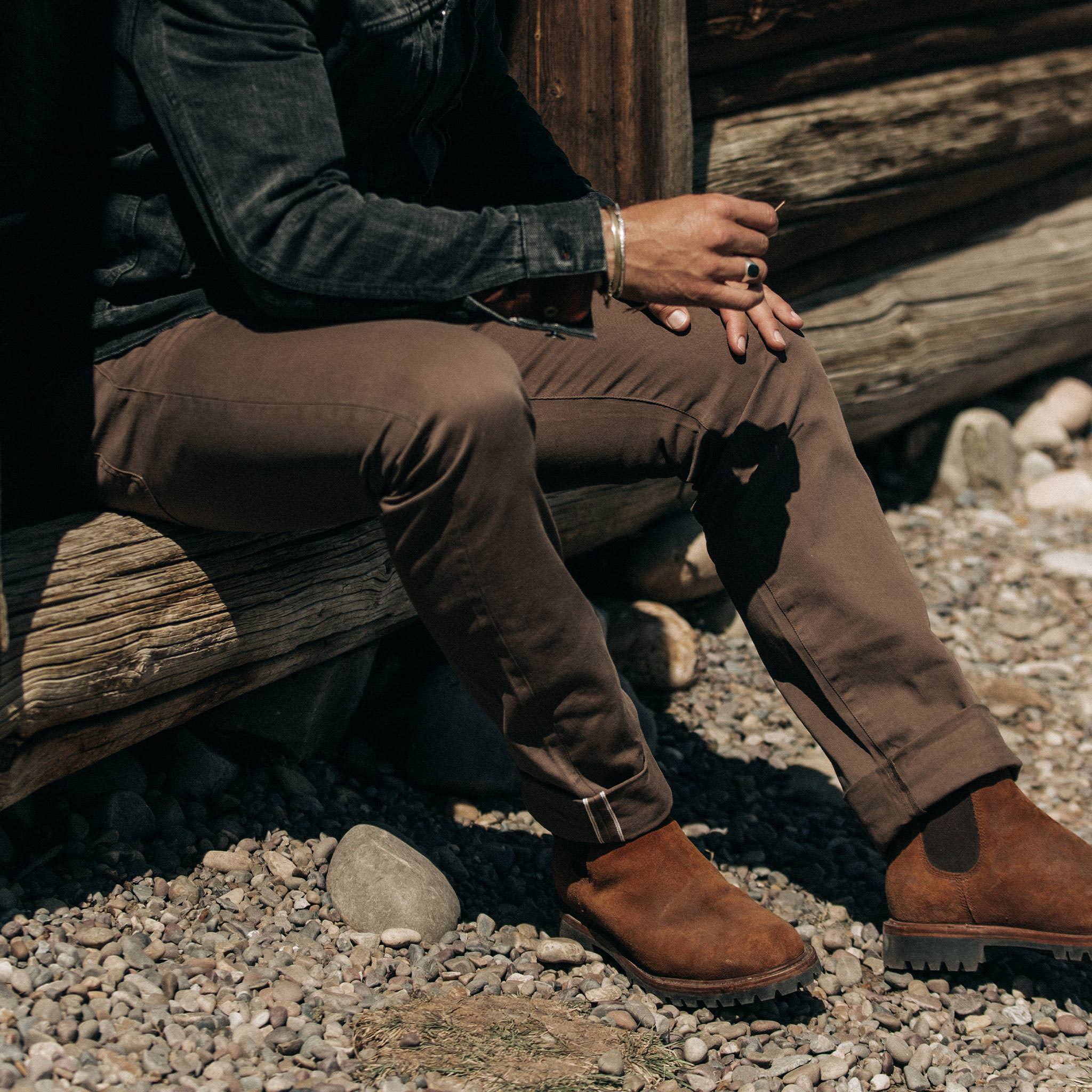 The Democratic All Day Pant in Espresso Selvage: Alternate Image 4, Bottoms by Taylor Stitch