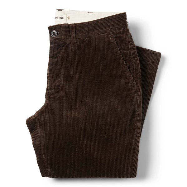 Pantaloni Uomo Taylor Stitch The Democratic Foundation In Velluto A Coste Colore Espresso - Taglia 34 - Foto 3