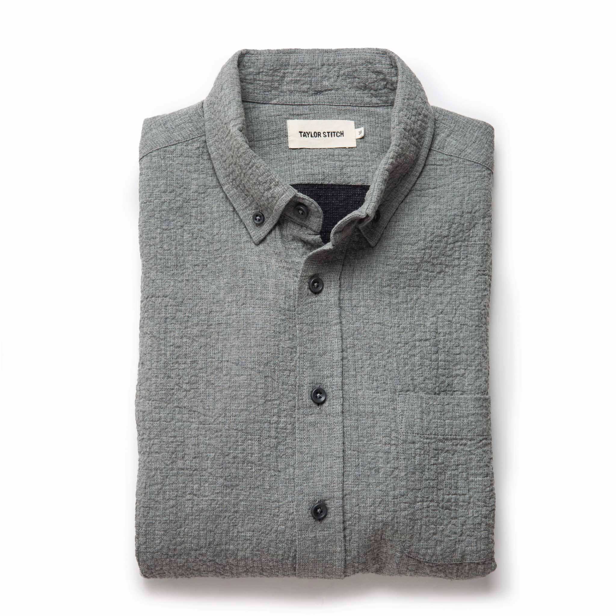 flatlay of The Jack in Ash Double Cloth, Wovens by Taylor Stitch