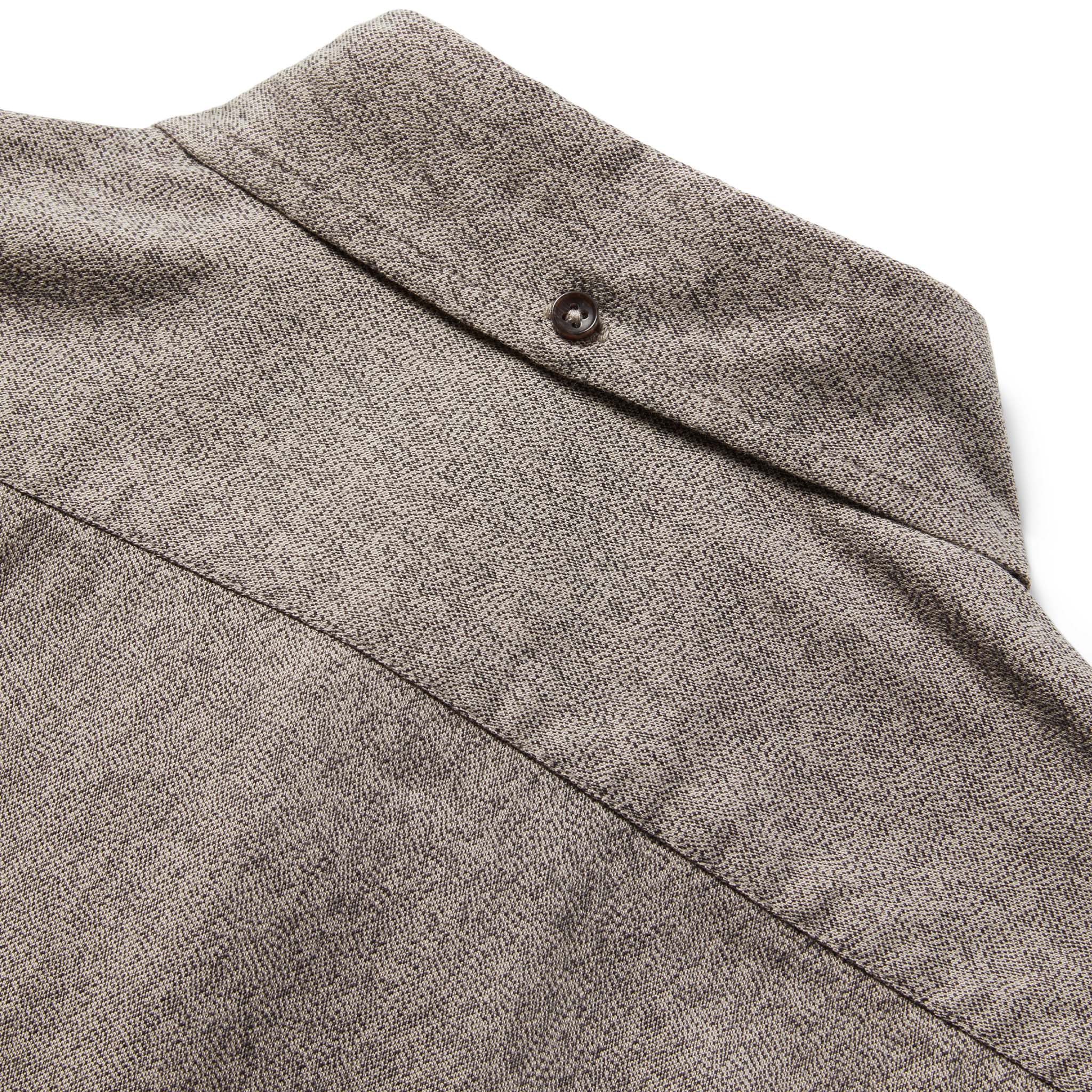 material shot of the back yoke of The Jack in Ash Jaspe, Wovens by Taylor Stitch