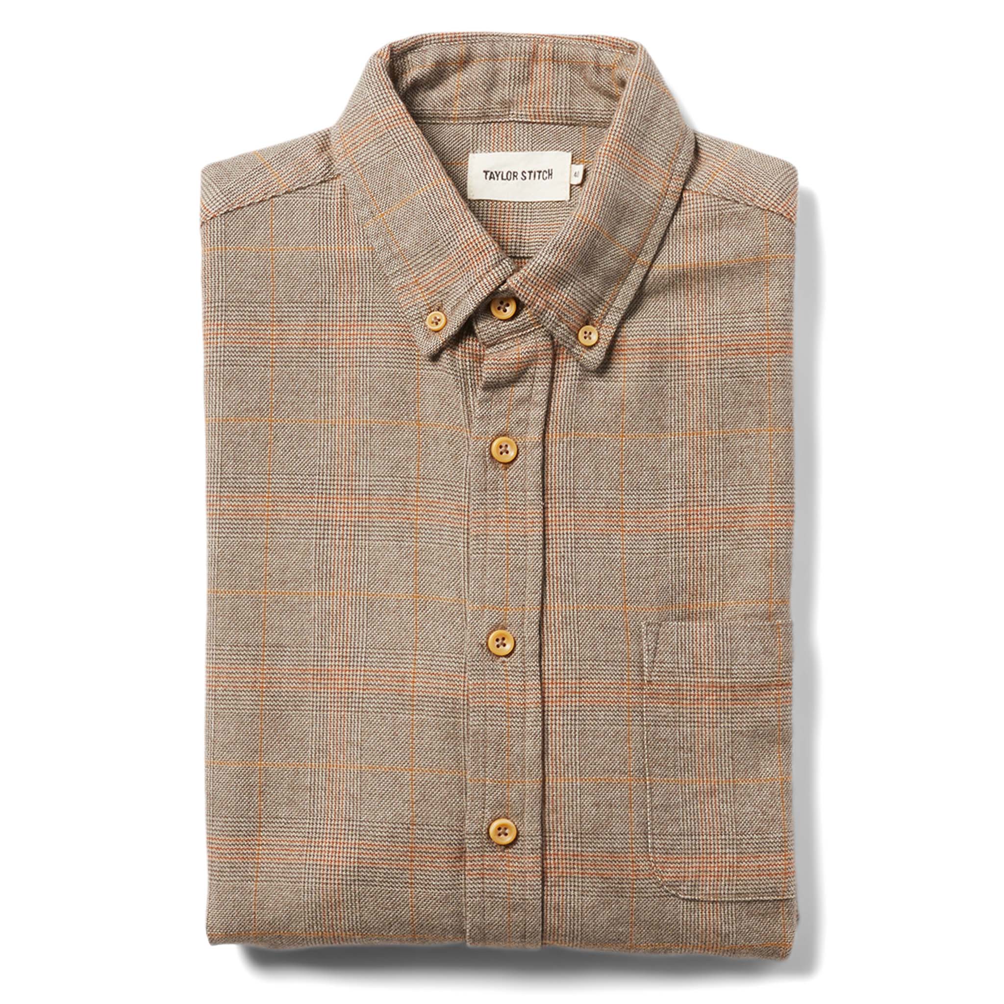 flatlay of shirt folded, Wovens by Taylor Stitch