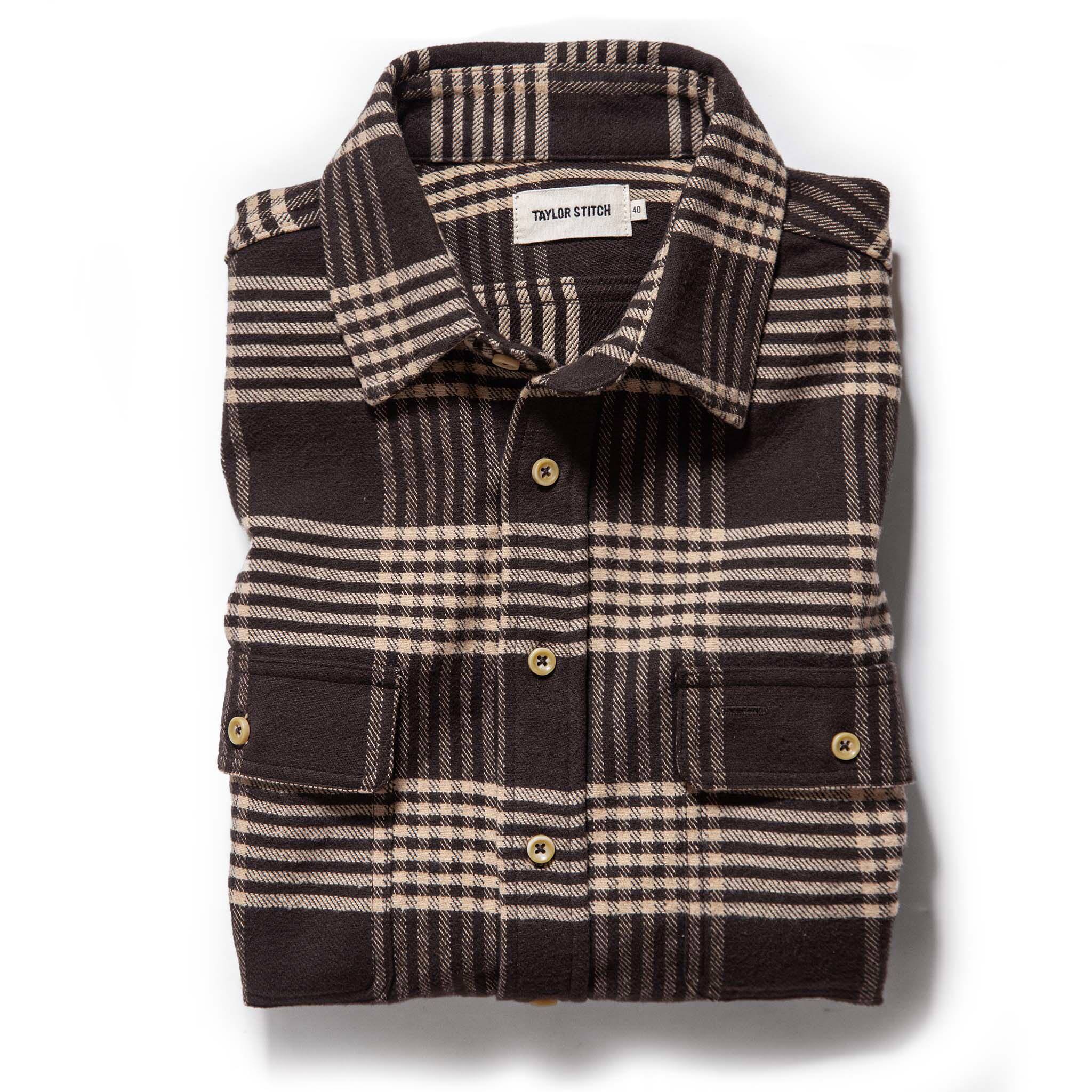 The Ledge Shirt in Espresso Plaid: Featured Image, Wovens by Taylor Stitch