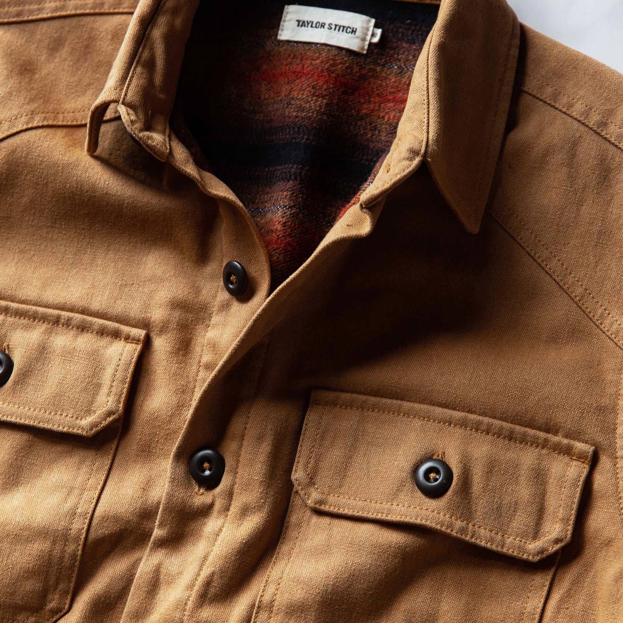 material shot of chest, Outerwear by Taylor Stitch