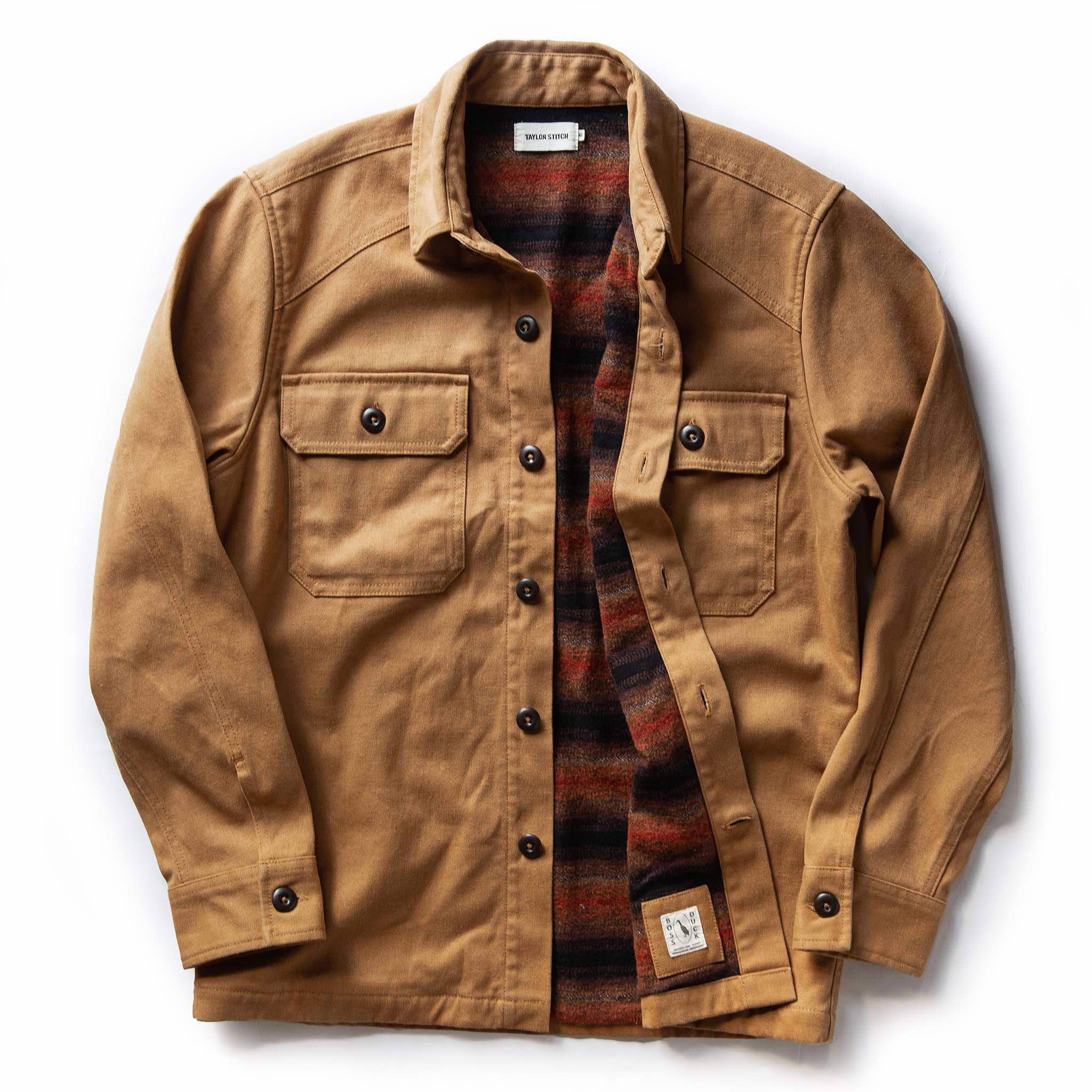 open flatlay of shirt, Outerwear by Taylor Stitch