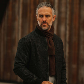 The Lodge Scarf in Heather Dark Burgundy - featured image