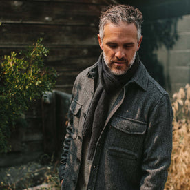 The Lodge Scarf in Heather Charcoal - featured image
