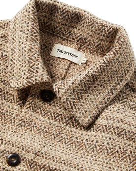 material shot of the jacket with collar close up and tag visible, Outerwear by Taylor Stitch