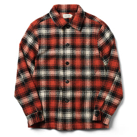 The Ojai Jacket in Garnet Plaid Wool - featured image