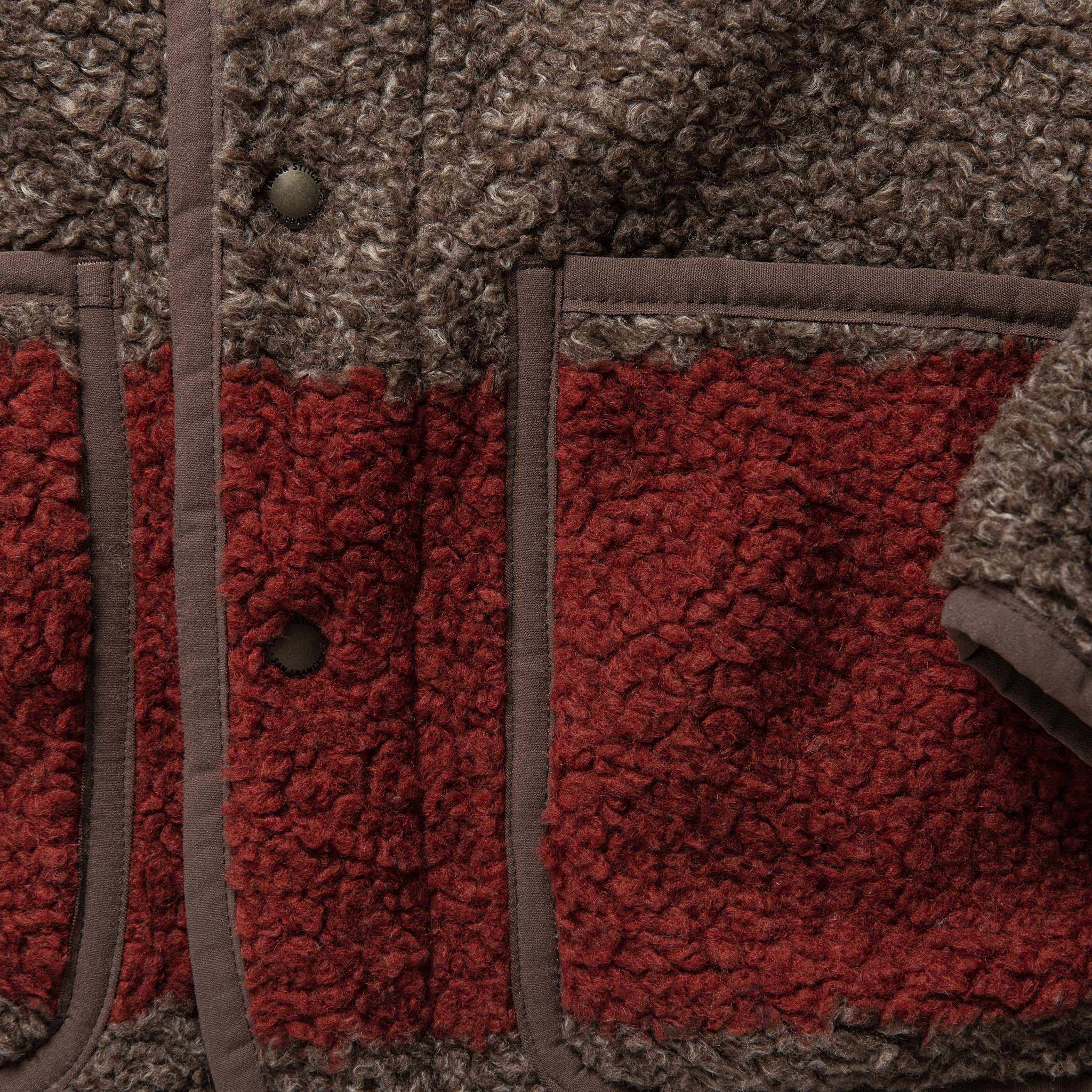 material shot of red detailing, Outerwear by Taylor Stitch