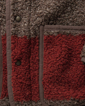 material shot of red detailing, Outerwear by Taylor Stitch