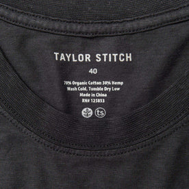 material shot of taylor stitch logo