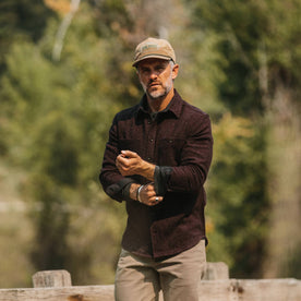 The Service Shirt in Port Melange Wool - featured image