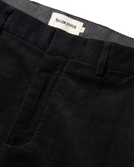 material shot of The Sheffield Trouser in Coal Cord closed, Bottoms by Taylor Stitch