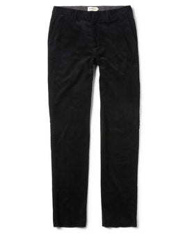 flatlay of The Sheffield Trouser in Coal Cord unfolded, Bottoms by Taylor Stitch