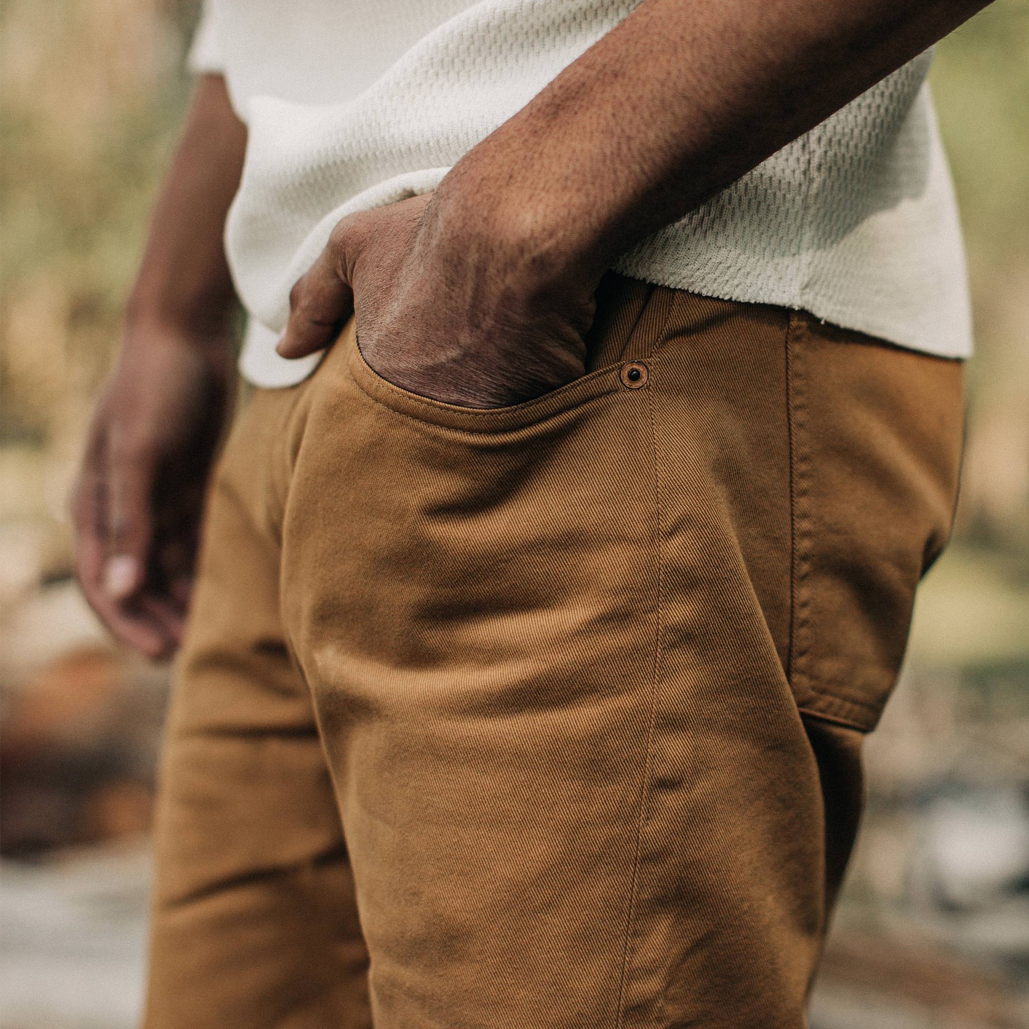 The Slim All Day Pant in British Khaki Selvage: Alternate Image 2, Bottoms by Taylor Stitch