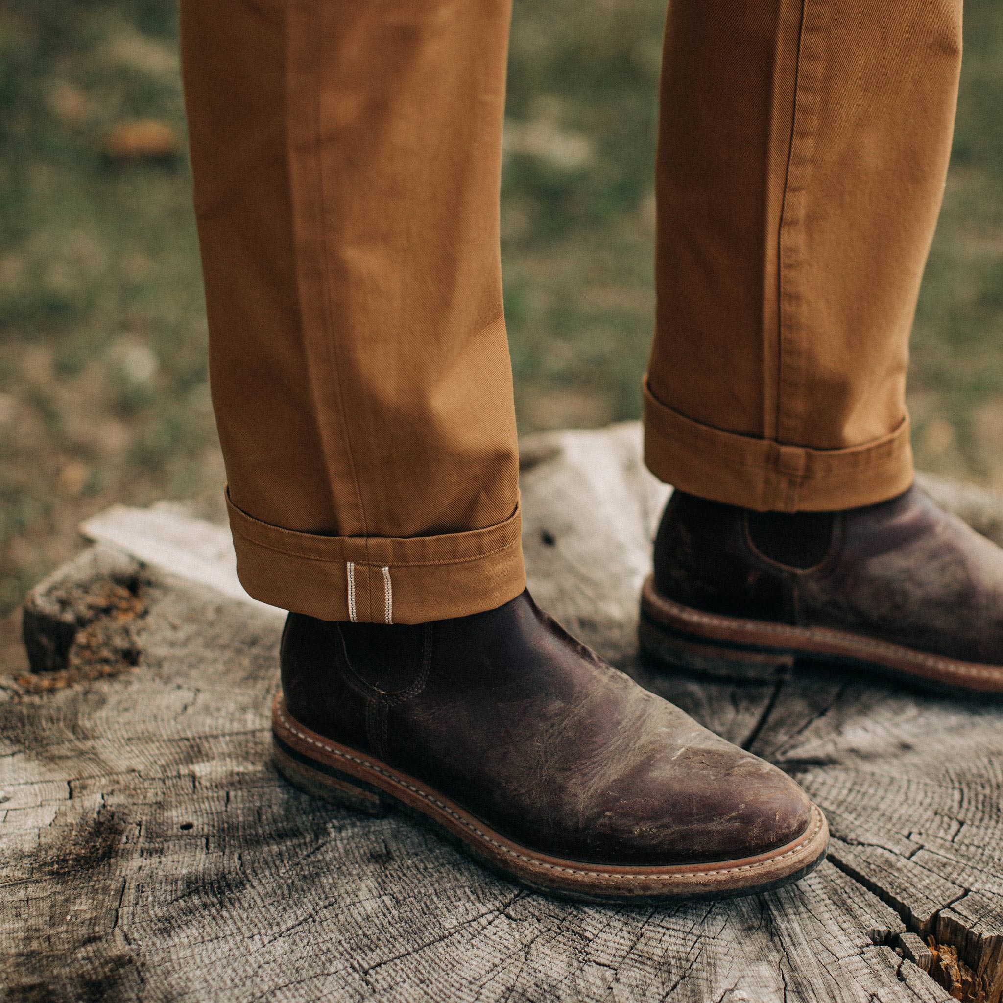 The Slim All Day Pant in British Khaki Selvage: Alternate Image 3, Bottoms by Taylor Stitch