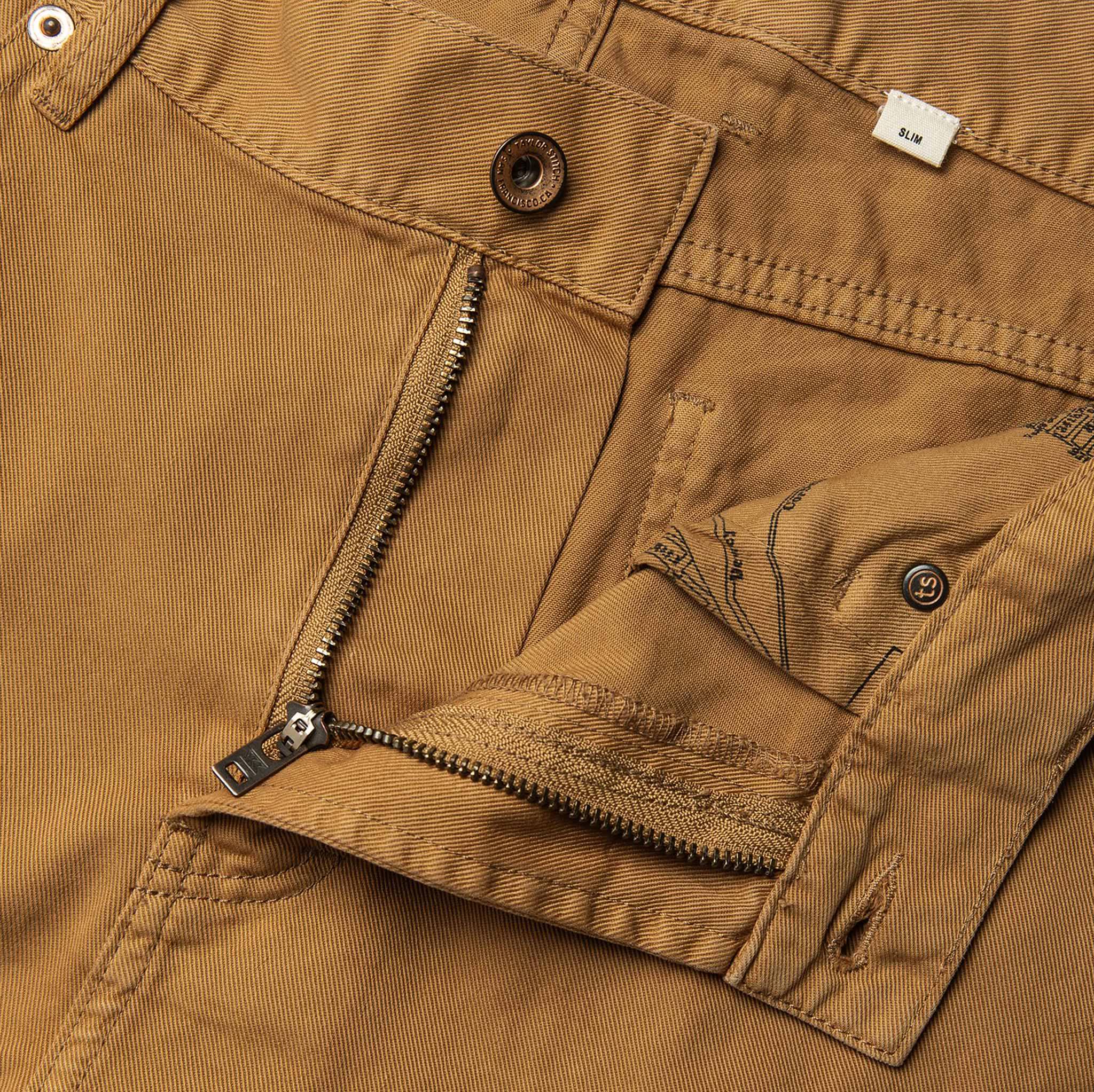 The Slim All Day Pant in British Khaki Selvage: Alternate Image 5, Bottoms by Taylor Stitch