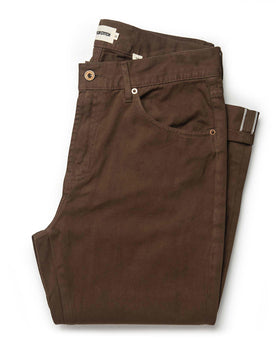 The Slim All Day Pant in Espresso Selvage: Featured Image, Bottoms by Taylor Stitch
