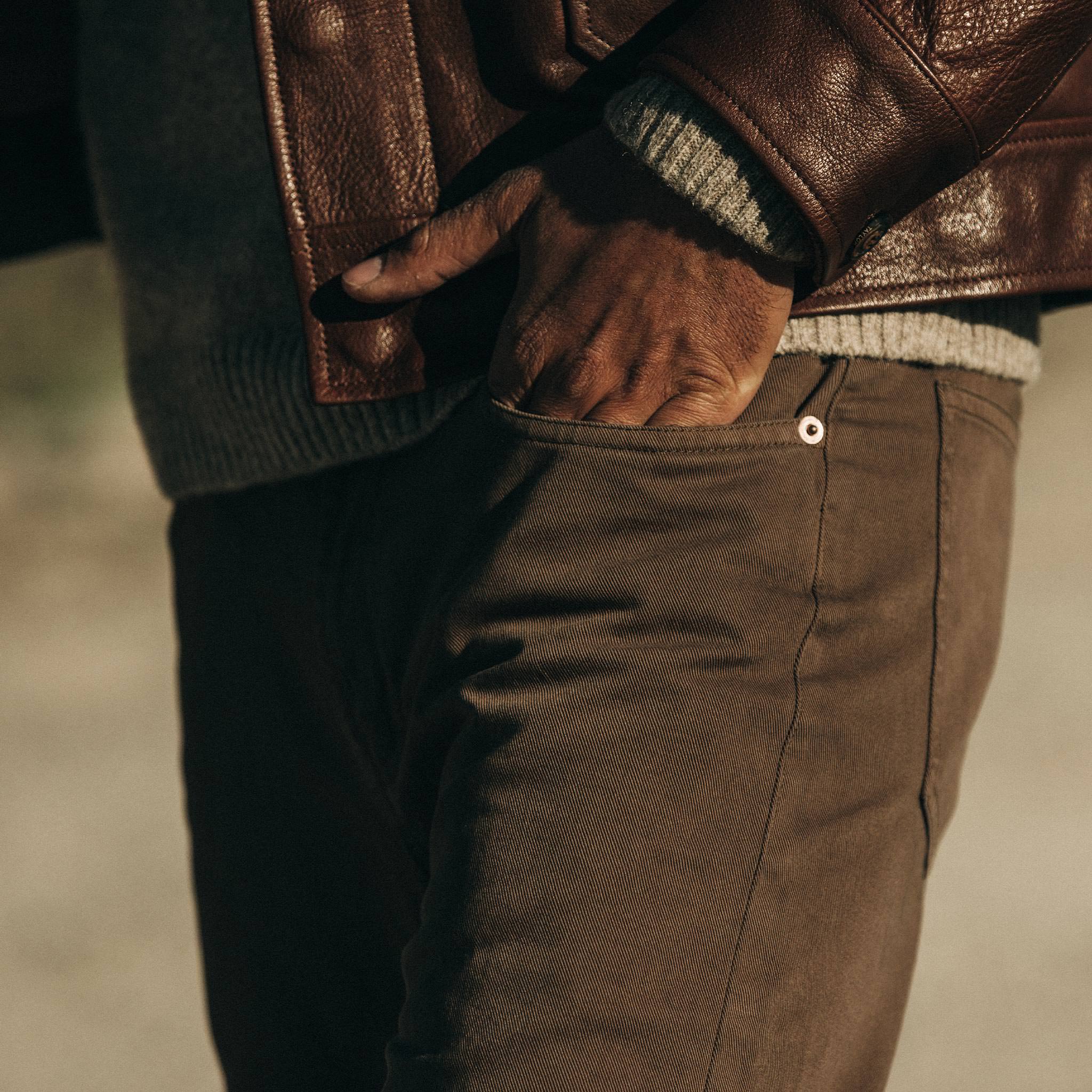 The Slim All Day Pant in Espresso Selvage: Alternate Image 2, Bottoms by Taylor Stitch