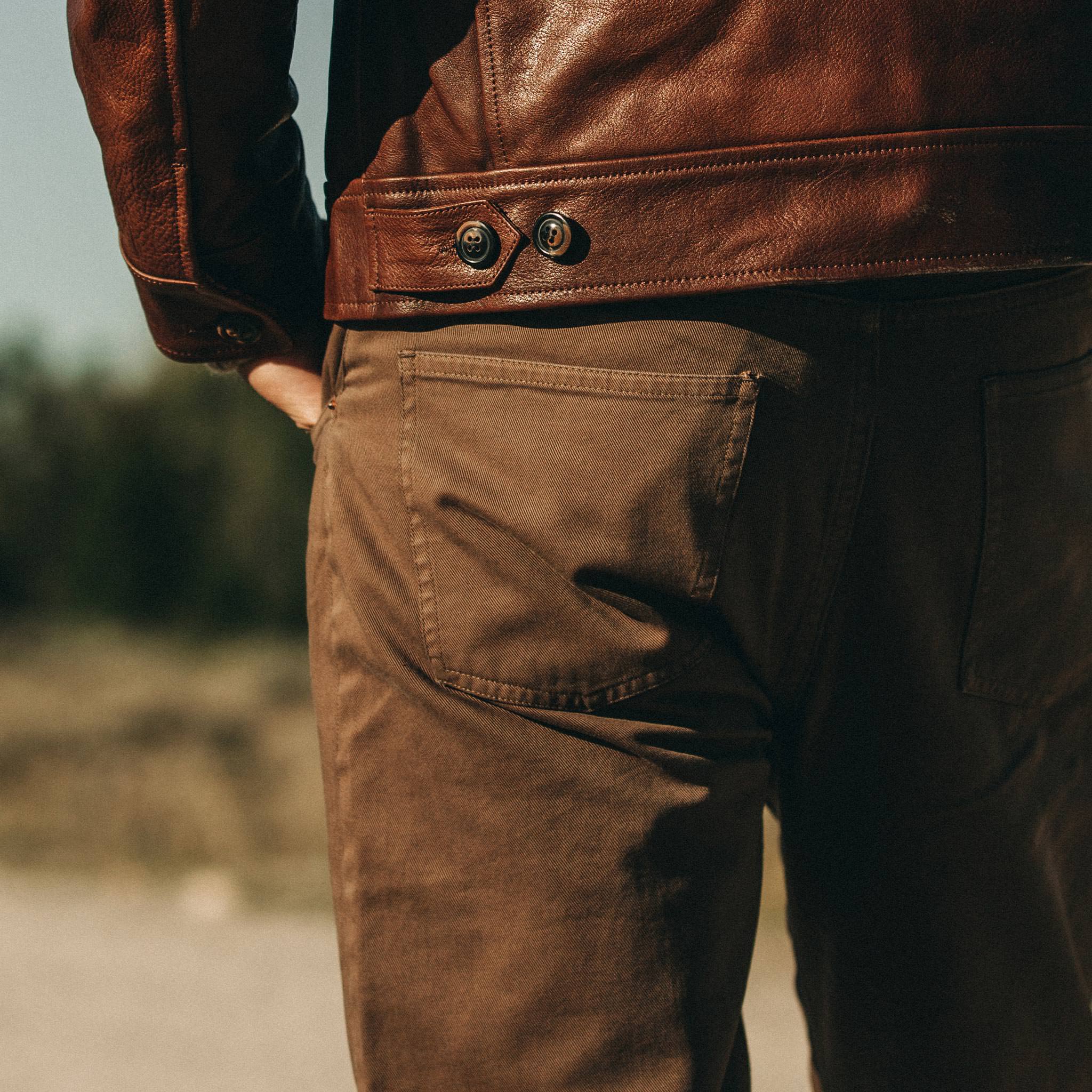 The Slim All Day Pant in Espresso Selvage: Alternate Image 3, Bottoms by Taylor Stitch