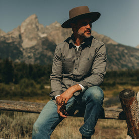 The Utility Shirt in Slate Broken Herringbone - featured image