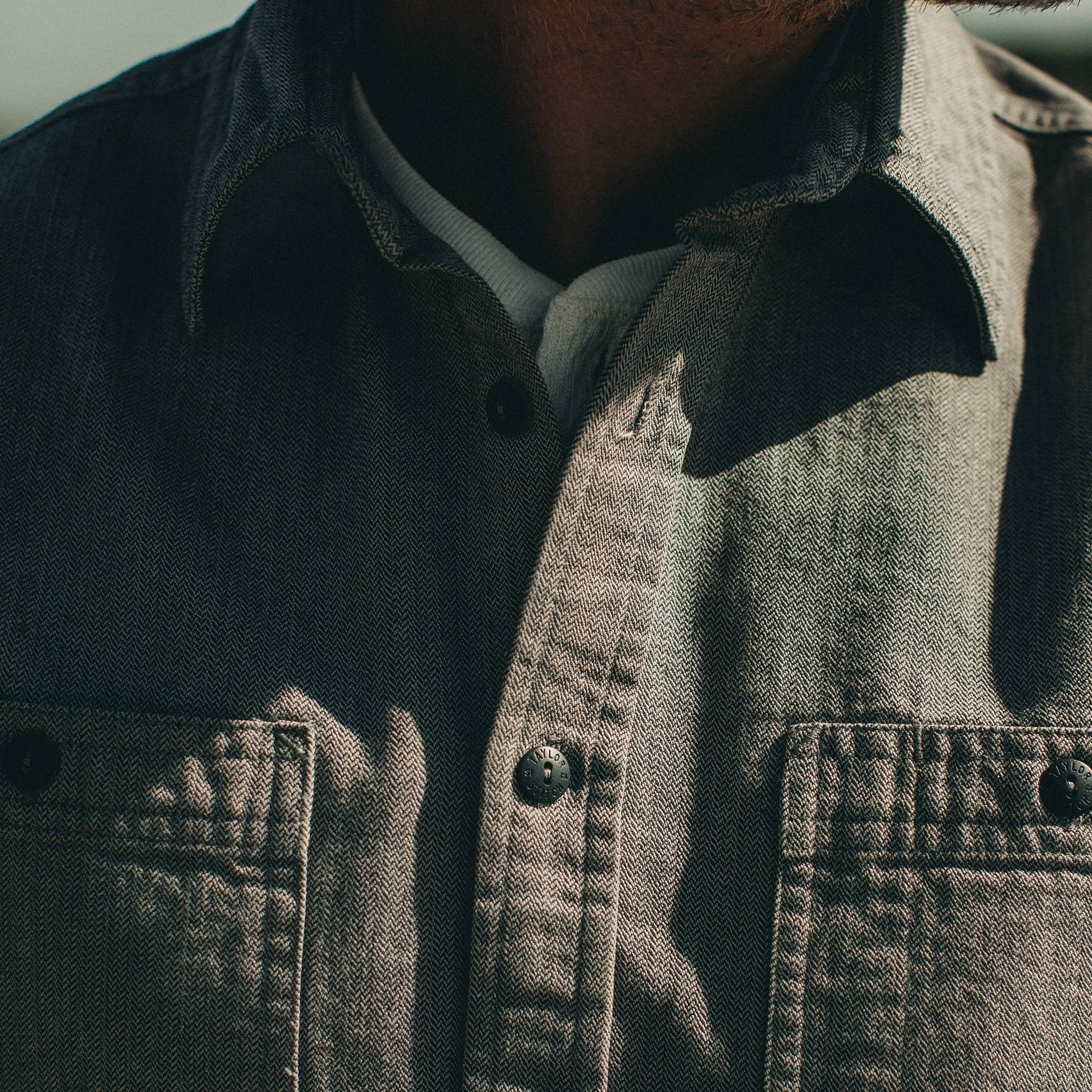 The Utility Shirt in Slate Broken Herringbone: Alternate Image 2, Wovens by Taylor Stitch