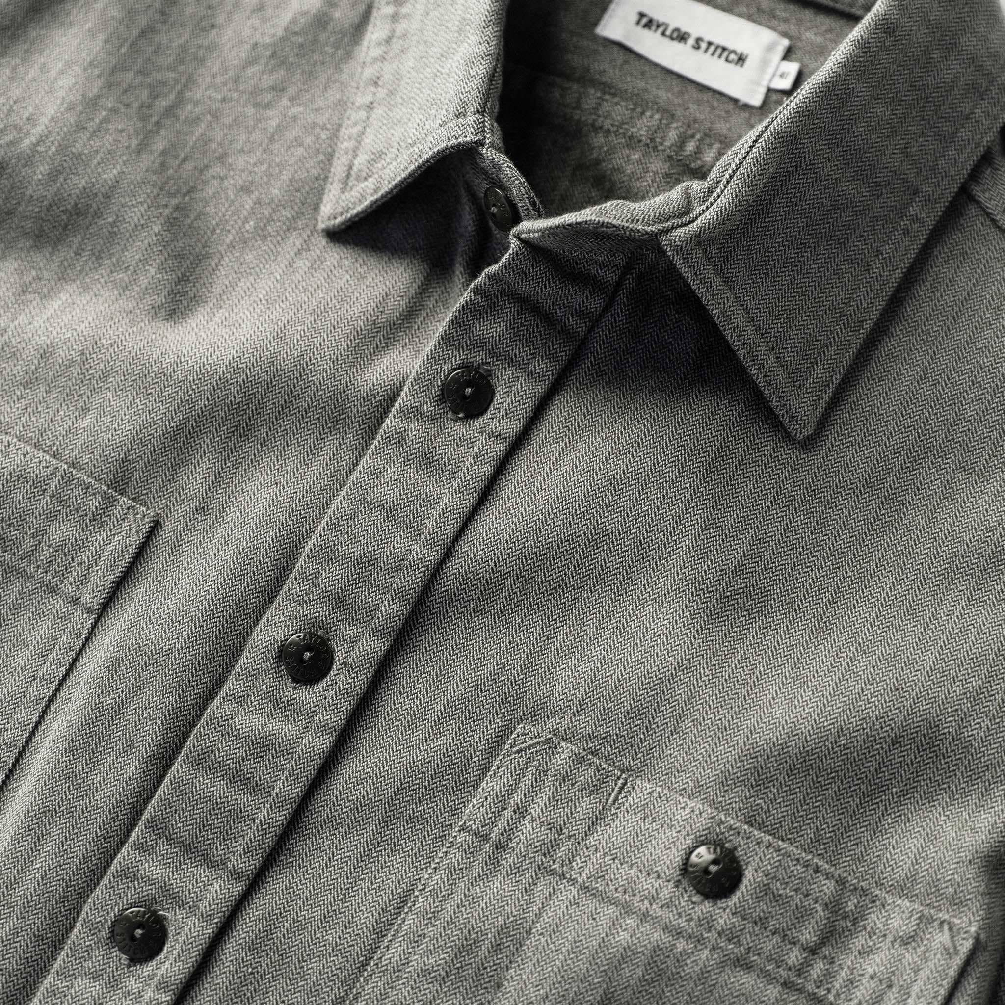 The Utility Shirt in Slate Broken Herringbone: Alternate Image 5, Wovens by Taylor Stitch