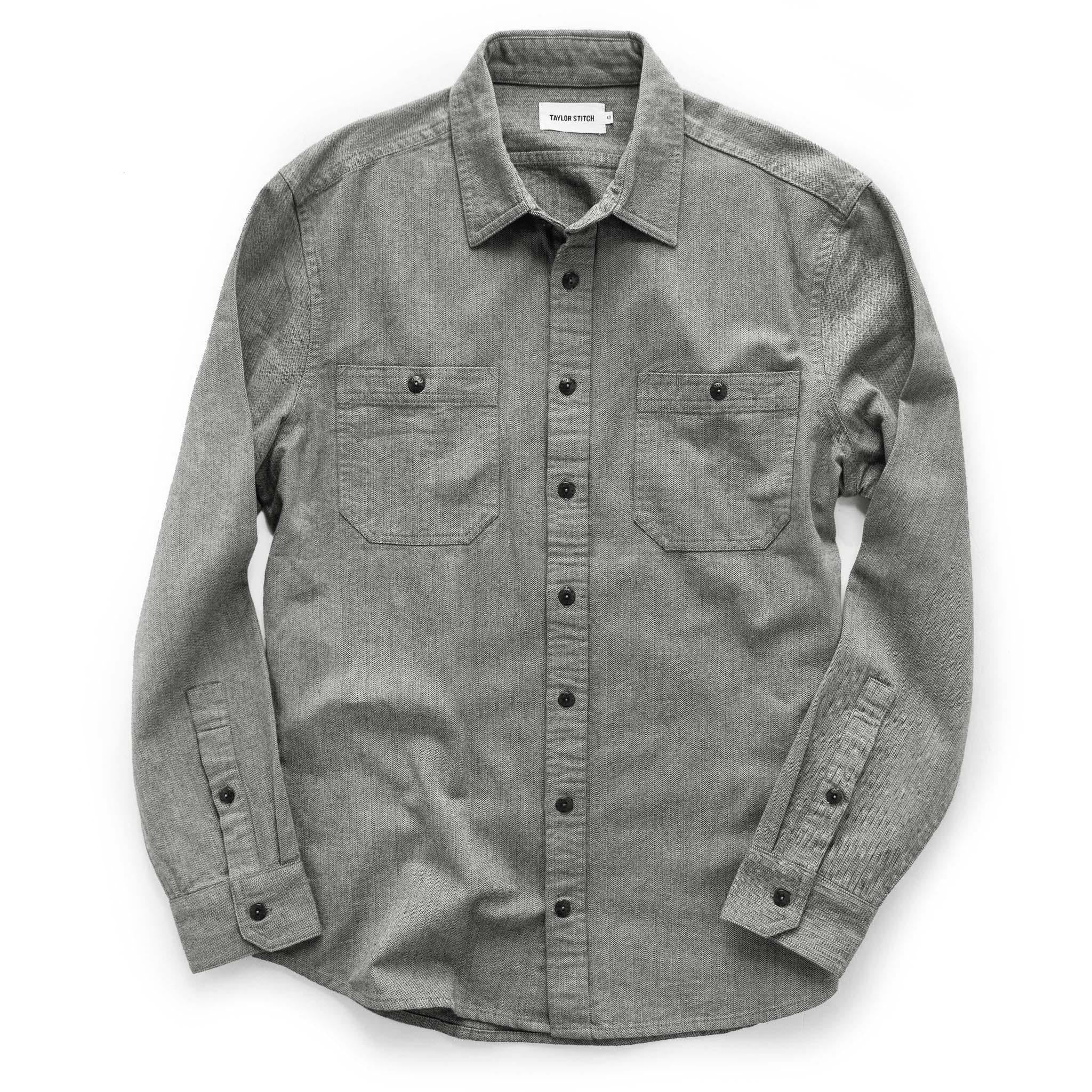 The Utility Shirt in Slate Broken Herringbone: Alternate Image 8, Wovens by Taylor Stitch
