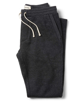 flatlay of The Weekend Pant in Charcoal Herringbone Wool, Bottoms by Taylor Stitch