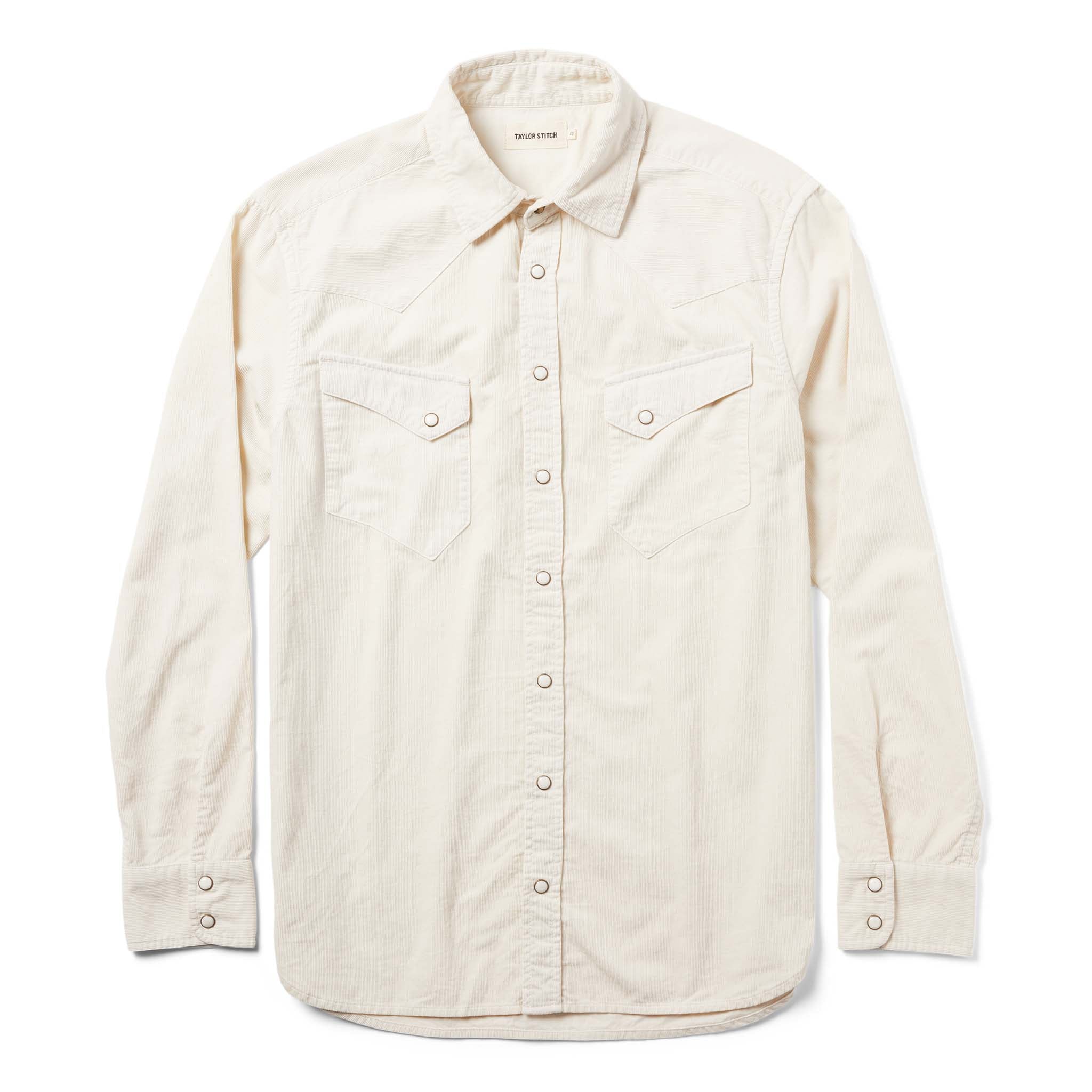 flatlay of the entire shirt from the front unfolded, Wovens by Taylor Stitch